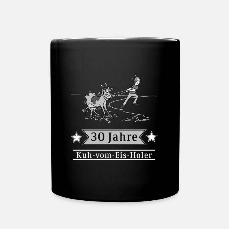 30 Jahre Kuh-vom-Eis-Holer - Tasse einfarbig - Schwarz
