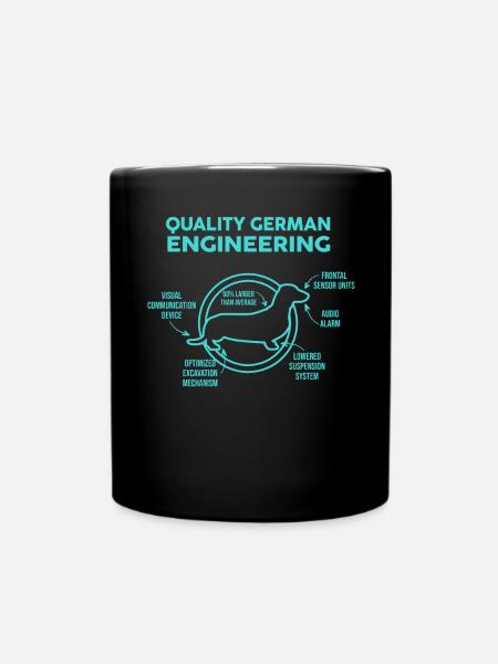 Dackel - Tasse einfarbig - Schwarz