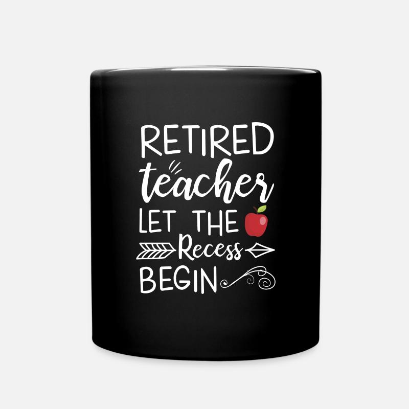 Lehrer Rente - Tasse einfarbig - Schwarz
