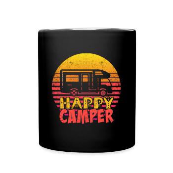 Caravan Camping Adventure Retro Travel Gift - Mug uni - noir - Devant