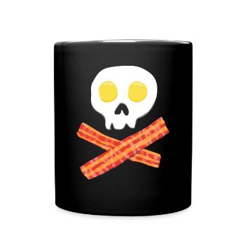 Oeuf petit déjeuner au bacon - Mug uni - noir - Devant