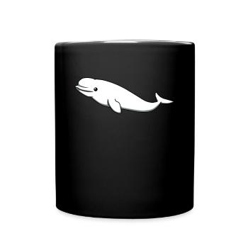Beluga whale whales ocean sea sea animal gift - Full Colour Mug - black - Front