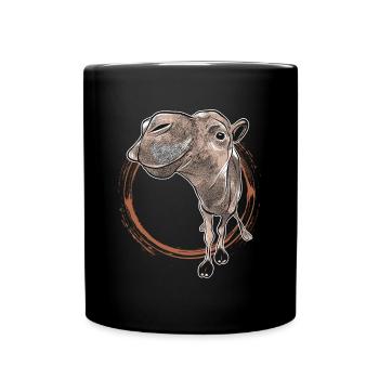 Camel funny animal desert sand humor laugh - Full Colour Mug - black - Front