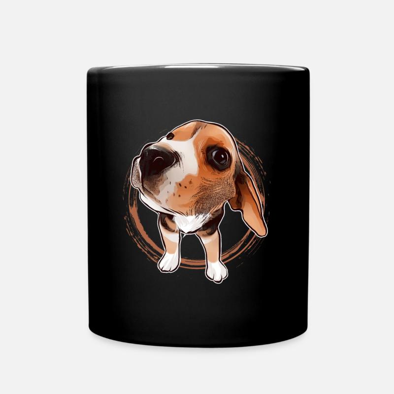 Beagle rigolo chien humour rire chiot - Mug uni - noir