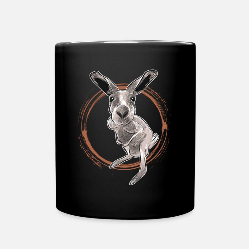 drôle kangourou australie drôle regard animal - Mug uni - noir