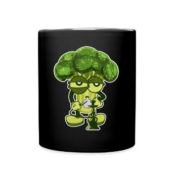 Broccoli smokes shisha hookah gift - Full Colour Mug - black - Front
