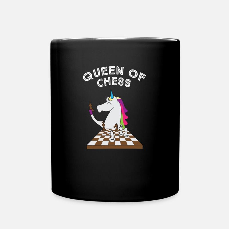 Chess Queen Unicorn Queen Of Chess Gift - Tasse einfarbig - Schwarz