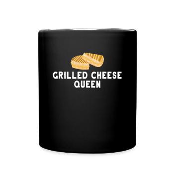 Gegrillter Käse Lebensmittel Sandwich Brot Foodie - Tasse einfarbig - Schwarz - Vorne