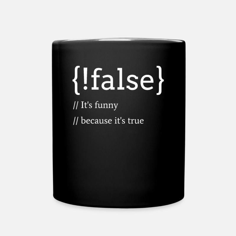 Programmierung Informatik Entwickler Wortspiel - Tasse einfarbig - Schwarz