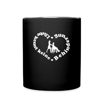Liebe Behinderung Love Paar Beziehung Geschenk - Tasse einfarbig - Schwarz - Vorne