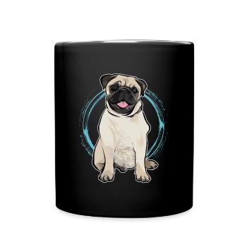 pug - Full Colour Mug - black - Front
