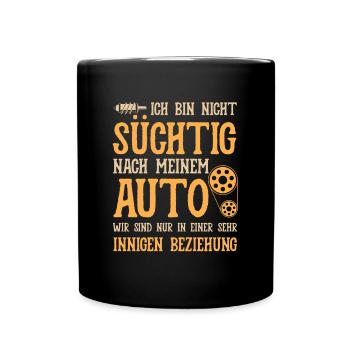 Beziehung Auto Tuning Tuner Autofahrer PS Geschenk - Tasse einfarbig - Schwarz - Vorne