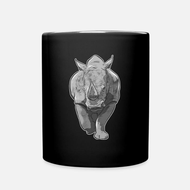 Nashorn - Tasse einfarbig - Schwarz