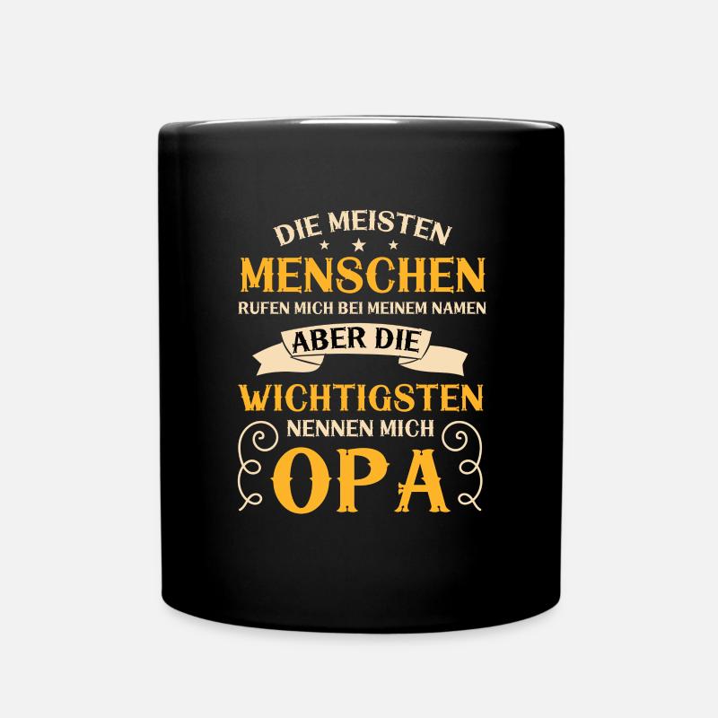 Opa - Tasse einfarbig - Schwarz
