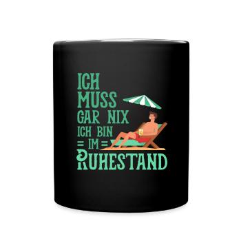 Ruhestand - Tasse einfarbig - Schwarz - Vorne
