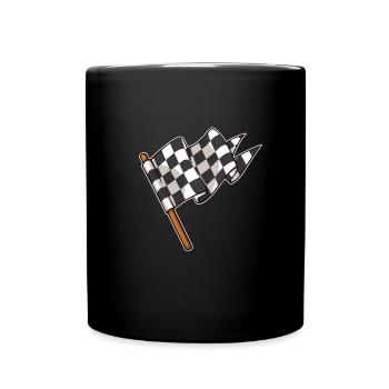 Racing Flag Karting Drifting CAr Racing Motocross - Mug uni - noir - Devant