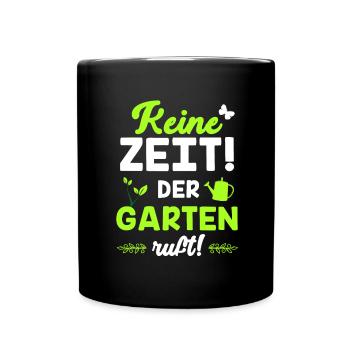 Garten - Tasse einfarbig - Schwarz - Vorne
