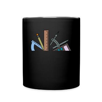 Math school math pupil mathematician - Full Colour Mug - black - Front
