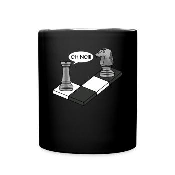 Schachzug Schach Pferd Bauer Schachfigur Geschenk - Tasse einfarbig - Schwarz - Vorne