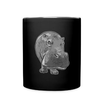 Hippo - Full Colour Mug - black - Front