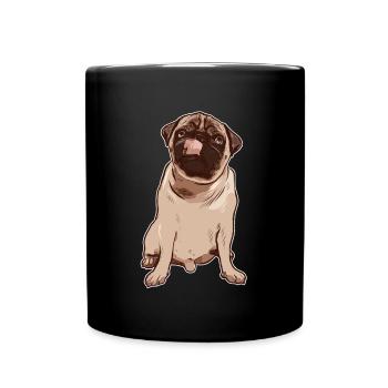 pug - Full Colour Mug - black - Front