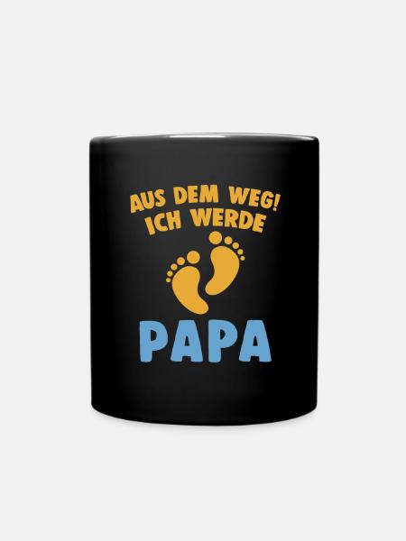 Werdender Papa Schwangerschaft Partner Vater - Tasse einfarbig - Schwarz
