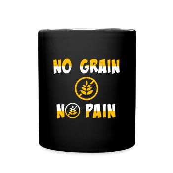 No Grain No Pain Gluten Free Gift - Tasse einfarbig - Schwarz - Vorne