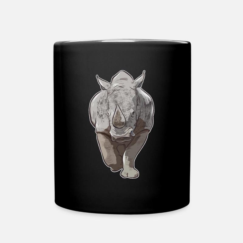 Rhino rhino - Full Colour Mug - black