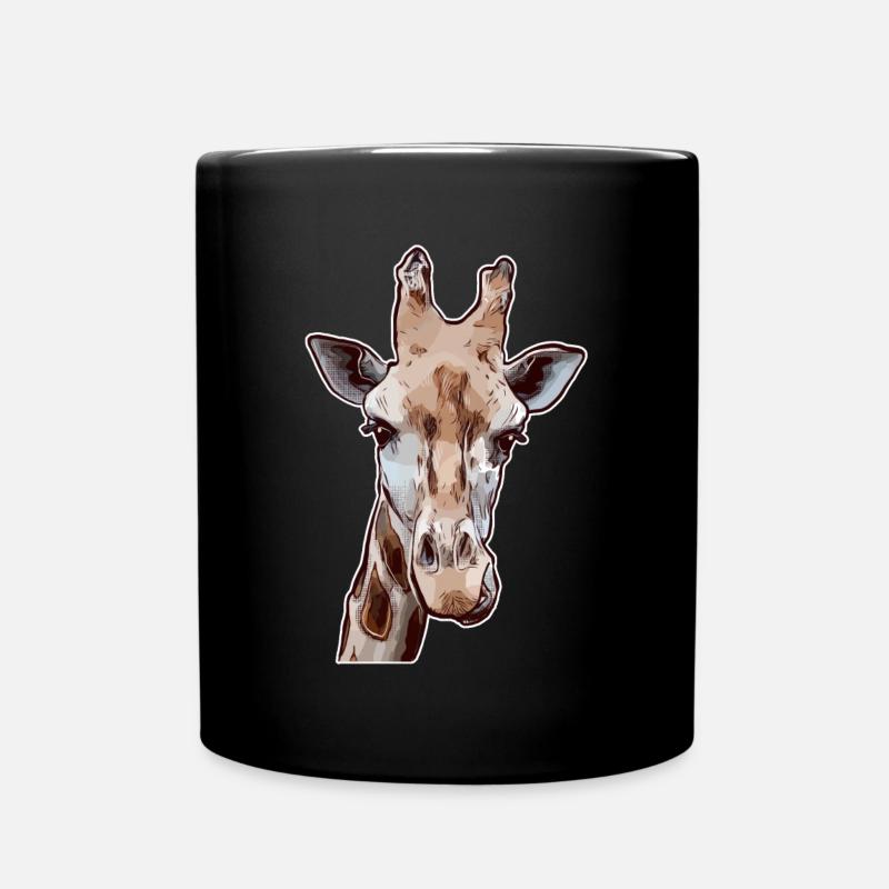 Girafe savane drôle animal - Mug uni - noir