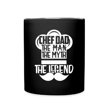 Chef Dad Cooking Kitchen Gift - Full Colour Mug - black - Front
