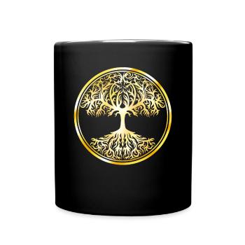 Arbre de la vie arbre celtique Viking Nature cadeau - Mug uni - noir - Devant