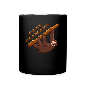 Climber Sloth Climbing Travel Wild Camper - Full Colour Mug - black - Front