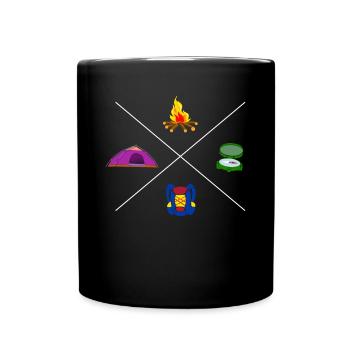 Boy Scout Camping Campfire Travel Adventure - Full Colour Mug - black - Front