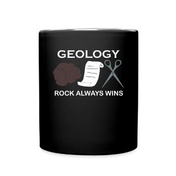 Geologie Gestein Papier Schere Geologe Geschenk - Tasse einfarbig - Schwarz - Vorne