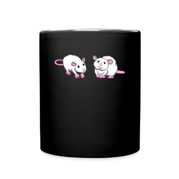 Rat mouse rat lover rat mother gift - Full Colour Mug - black - Front