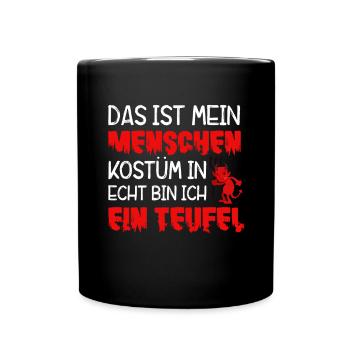 Teufel - Tasse einfarbig - Schwarz - Vorne
