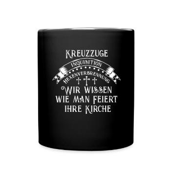 Jesus Shirt Gott Kirche Christliche Katholisch - Tasse einfarbig - Schwarz - Vorne