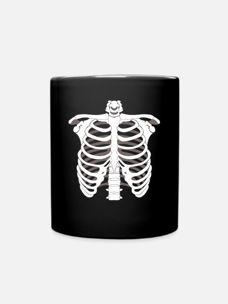 Skeleton skeleton Halloween bone skeleton skeleton - Full Colour Mug - black