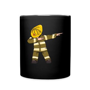 Feuerwehrmann Feuerwehr Rettung Schlauch Feuer - Tasse einfarbig - Schwarz - Vorne