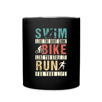 Triathlon Swim Race Course Course Vélo Cadeau - Mug uni - noir - Devant