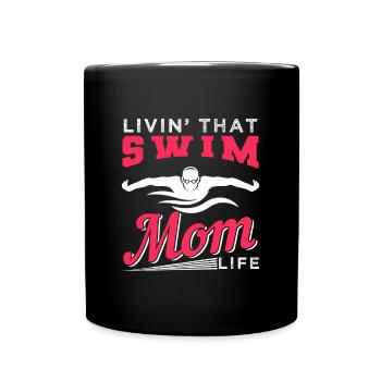 Swim Mom Natation Fan Lover Sport - Mug uni - noir - Devant