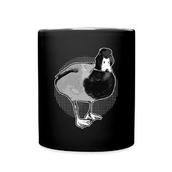 Erpel Ente - Tasse einfarbig - Schwarz - Vorne