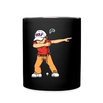 Golf Play Player Sport Clubs Course Gift - Full Colour Mug - black - Front