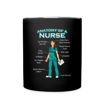 Infirmière anatomie hôpital de médecine - Mug uni - noir - Devant