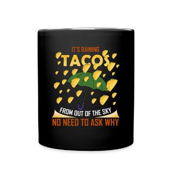Taco Rain Sky Cinco de Mayo Mexique Fiesta - Mug uni - noir - Devant