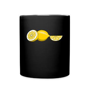 Citron citron vert fruit d'été jaune citron - Mug uni - noir - Devant