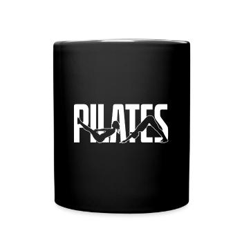 Pilates Exercise Workout Funny Pilates Gift - Tasse einfarbig - Schwarz - Vorne