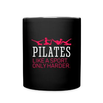 Pilates comme un exercice sportif drôle - Mug uni - noir - Devant