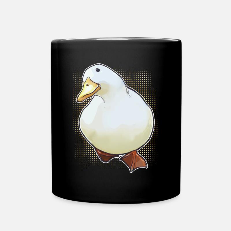 lustige Gans Blick Tier lachen Humor Bauernhof - Tasse einfarbig - Schwarz