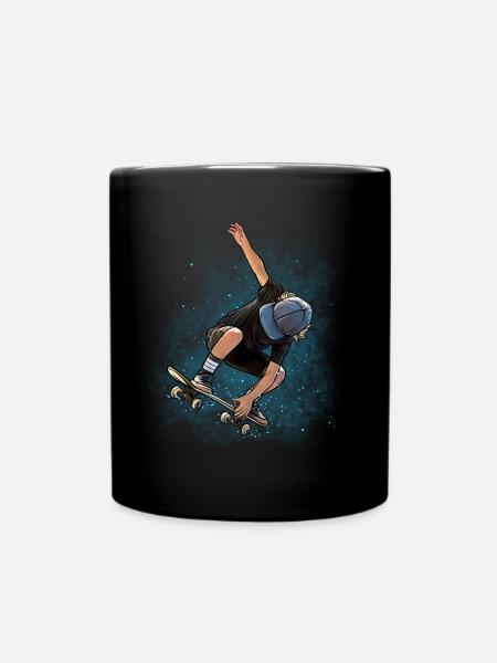Skateur skateboard - Mug uni - noir